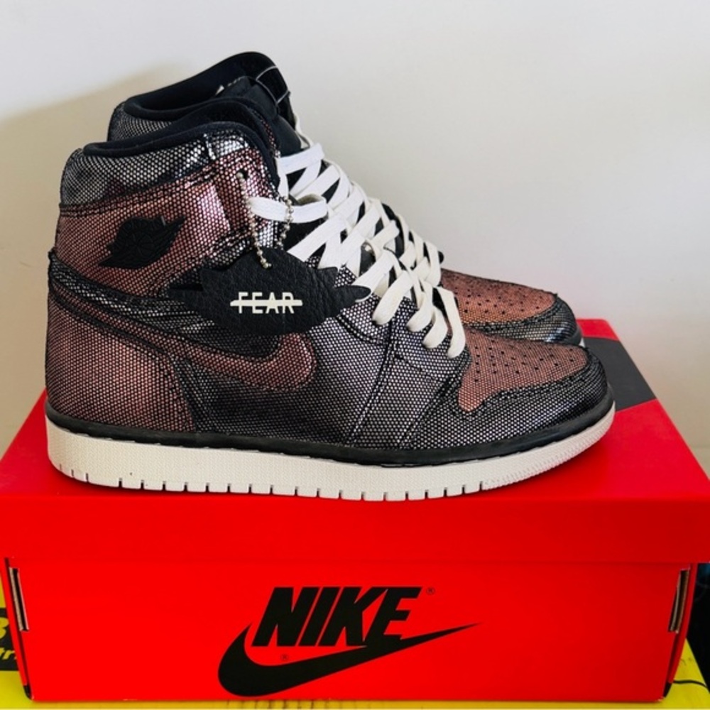 Nike Air Jordan 1 High OG Fearless Black-Rose Gold Womens Size 6.5 [CU6690-006]
